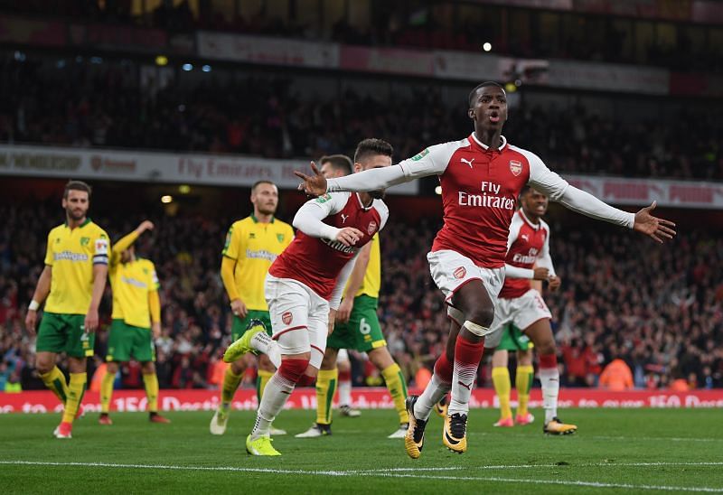 Can Eddie Nketiah establish himself as Arsenal's top striker upon the resumption of the season?